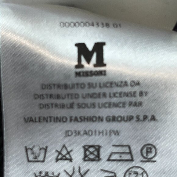 MISSONI BLACK ZIG ZAG PATTERN MESH OPEN CARDIGAN MADE IN ITALY EUC IT48 = US 12 - Picture 10 of 15